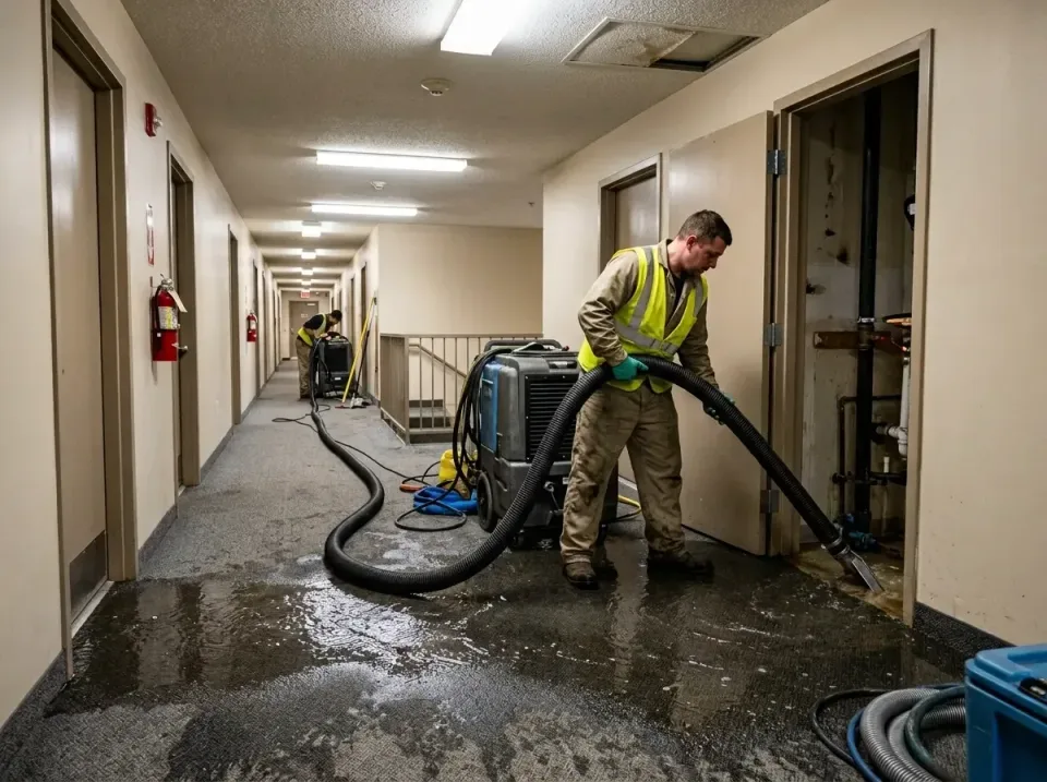 multi-unit-apartment-hallway-f-005 — frequently asked questions, Emergency Burst Pipe Water Extraction & Removal in Lone Tre…